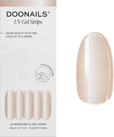 UV Gel Nagelfolien, Gel Strips Gold Cat Eye Doonails