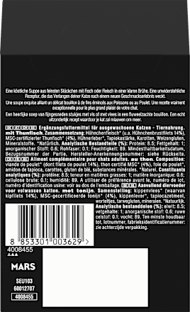 Nassfutter Katze Soup mit Thunfisch, Multipack (4x40 g) Sheba