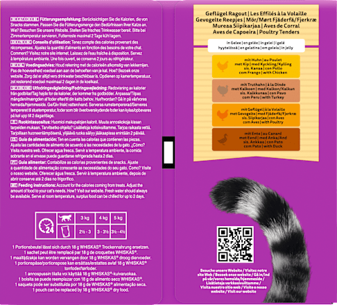 Nassfutter Katze Geflügel Ragout in Gelee, Pure Delight, Megapack (40x85 g) Whiskas