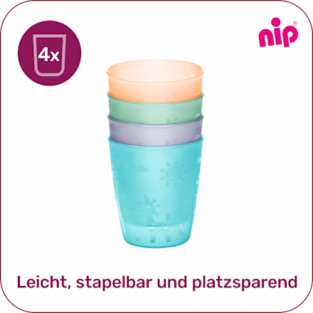 Trinkbecher bunt, ab 12. Monat, 250 ml Nip