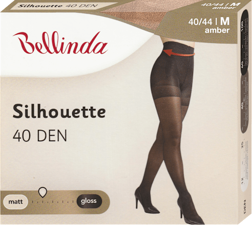 punčochové kalhoty Silhouette 40 DEN, M velikost 40/44 amber Bellinda
