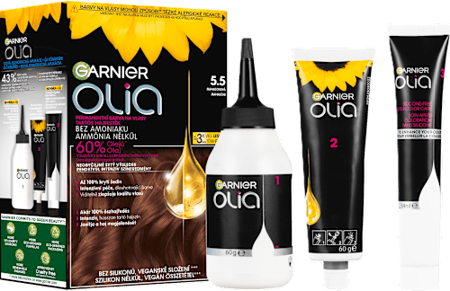 barva na vlasy 5.55 mahagonová GARNIER olia
