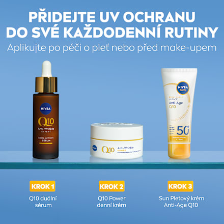 Q10 pleťový krém na opalování proti vráskám SPF 50+ NIVEA SUN