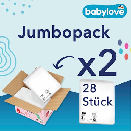 Premium pelene XXL vel. 8 (18+ kg), Jumbo Pack babylove