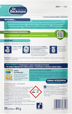 Listki czyszczące do WC Magic Leaves Citrus Sensation Dr. Beckmann