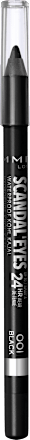 Vodoodporno črtalo za oči Scandal'Eyes, 001 Black RIMMEL LONDON