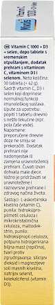 Vitamin C 1000 + D3 + selen, depo tablete s vremenskim otpuštanjem Mivolis