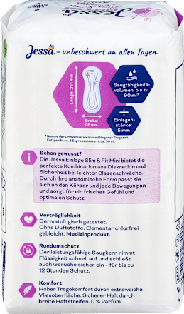 Assorbenti per incontinenza lieve Slim & Fit Normal Jessa DISKRET