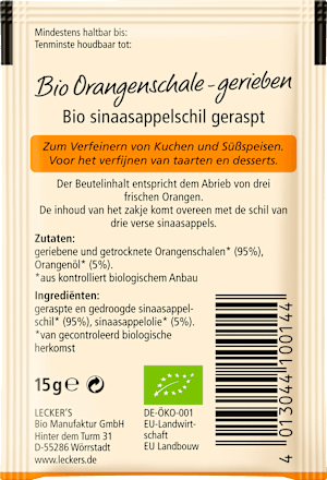 Skórka pomarańczowa starta BIO Lecker's