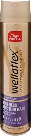 Hajlakk Fullness for Thin Hair Ultra Strong Hold, vékony szálú hajra Wellaflex