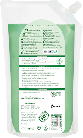 Glasreiniger Spiritus Nachfüllpack Frosch