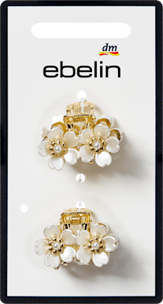 Haarklammern mit Blumen-Applikationen, Gold-Optik ebelin