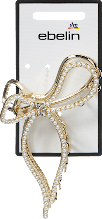 Haarklammer Schleife mit Glitzer, Gold-Optik ebelin