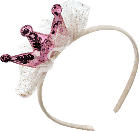 Haarreif mit Pailletten-Krone ebelin