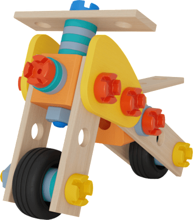 Holzspielzeug Mini Motorrad Construct Eichhorn
