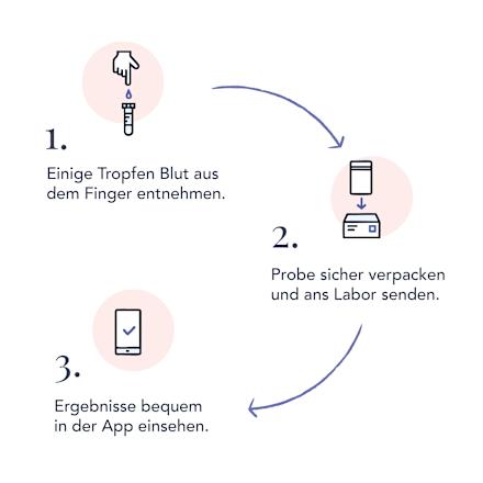 Zuhause Test Hormoncheck nach dem Eisprung fertia health