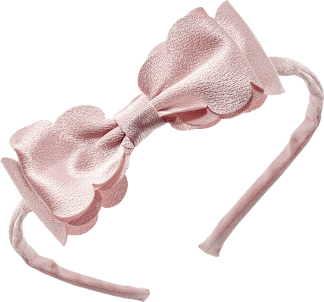 Haarreif Satin-Optik mit Schleife, rosa ebelin