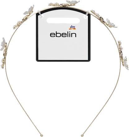 Haarreif mit Blumenapplikationen, Gold-Optik ebelin