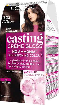 Боя за коса без амоняк, Nr.323 Dark Chocolate L'ORÉAL PARiS casting CRÈME GLOSS