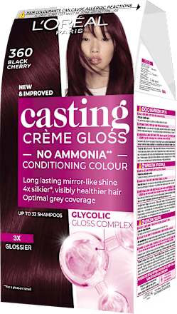 Боя за коса без амоняк, Nr.360 Black Cherry L'ORÉAL PARiS casting CRÈME GLOSS