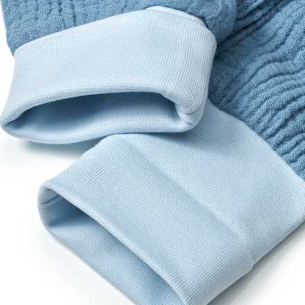 Overall mit Mitwachsfunktion aus Musselin, blau, Gr. 62 ALANA