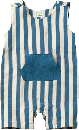 Strampler mit Streifen-Muster, blau & weiß, Gr. 86 ALANA