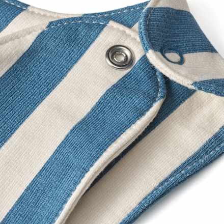 Strampler mit Streifen-Muster, blau & weiß, Gr. 74 ALANA