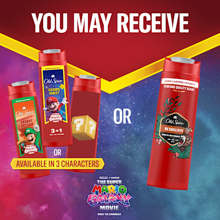 sprchový gel Super Mario/Bearglove  3 v 1 Old Spice