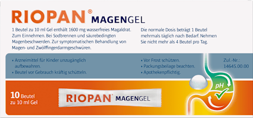 RIOPAN Magen Gel 1600 mg Magaldrat zum Einnehmen Beutel 10 St à 10ml RIOPAN