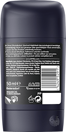 Antitranspirant Deostick Black & White Invisible Original NIVEA MEN