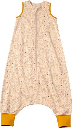 Schlafsack mit Beinen 1 TOG mit Bären-Muster, beige, 100 cm ALANA