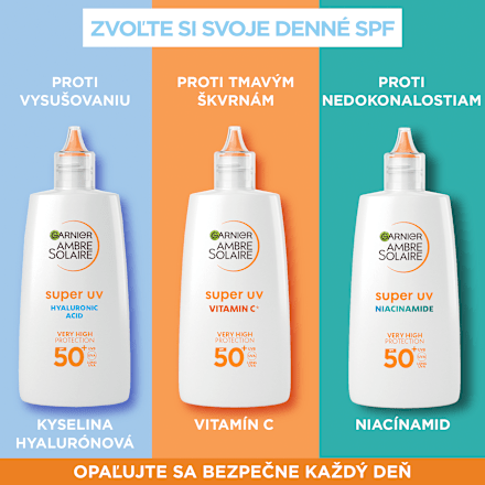 Opaľovací fluid Super UV Niacinamide SPF 50+  Garnier Ambre Solaire