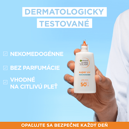 Opaľovací fluid Super UV Niacinamide SPF 50+  Garnier Ambre Solaire