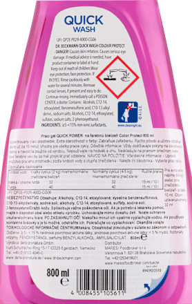 Prací gél Quick Wash Colour Protect  Dr. Beckmann