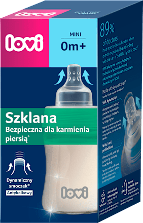 Butelka szklana 0 m+, 150 ml LOVI