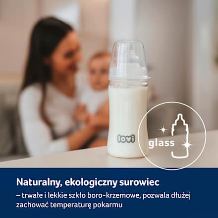 Butelka szklana 0 m+, 150 ml LOVI
