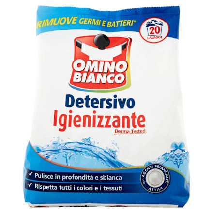 Detergent pudră pentru rufe igienizant 20 spălări OMINO BIANCO
