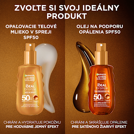 Opaľovací sprej Ideal Bronze SPF 50  Garnier Ambre Solaire