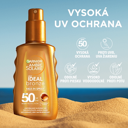 Opaľovací sprej Ideal Bronze SPF 50  Garnier Ambre Solaire