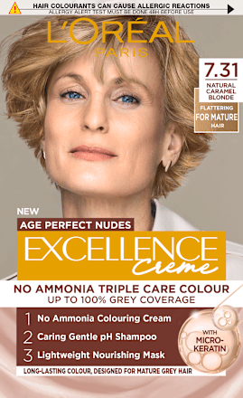 Boja za kosu Age Perfect Nudes – 7.31 Natural Caramel Blonde L'ORÉAL PARiS EXCELLENCE Creme