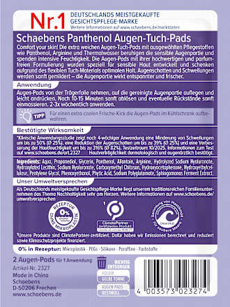 Augen Tuch-Pads Panthenol (1 Paar) Schaebens