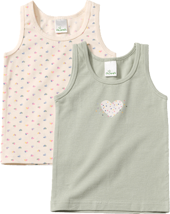 Unterhemden mit Herz-Muster, grün, Gr. 122/128 ALANA