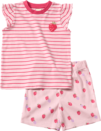 Schlafanzug mit Erdbeer-Muster, rosa, Gr. 98 ALANA