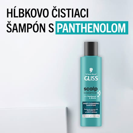 Hĺbkovo-čistiaci šampón na vlasy scalp balance DEEP CLEANSING Schwarzkopf GLISS