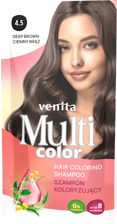 Szampon koloryzujący ciemny brąz 4.5 Multi Color Venita