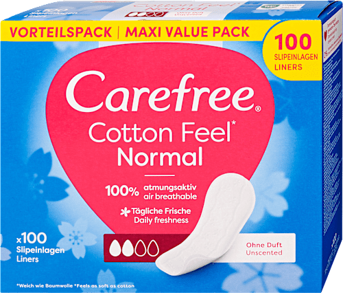 Tisztasági betét Cotton Feel Normal, illatmentes, Mega Value Pack Carefree