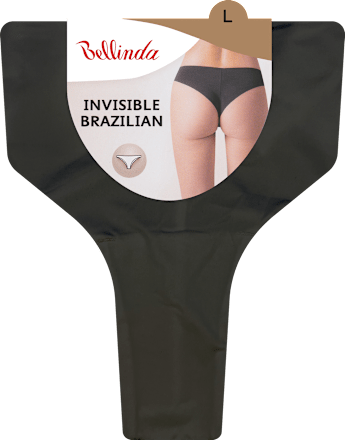 kalhotky Invisible Brazilian, černé, velikost L Bellinda