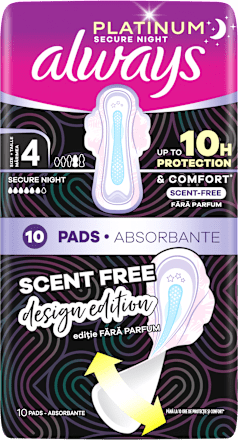 vložky s křidélky Platinum Teens, velikost 4 Secure Night always