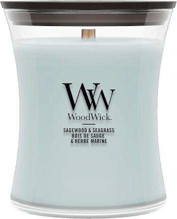 Dišeča sveča Sagewood & Seaweed, srednja Wood Wick
