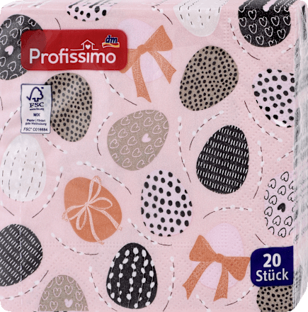 Салфетки Яйчица, 3-пластови, 25 x 25 cm Profissimo